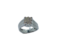 Anello Gioie Gobbo Donna in Oro bianco Diamante 0.19 Ct ANOB102BR019 - ANOB102BR019